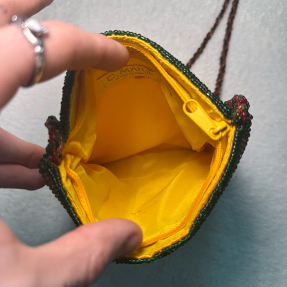 Vintage Festive Holiday Beaded Stocking Crossbody Bag - Picture 9 of 10